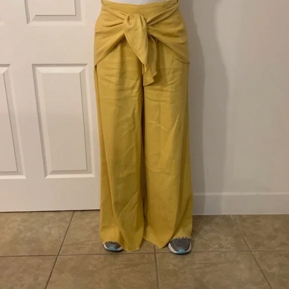 Anthropologie postmate Linen Wrap Waist Pants - Picture 3 of 6